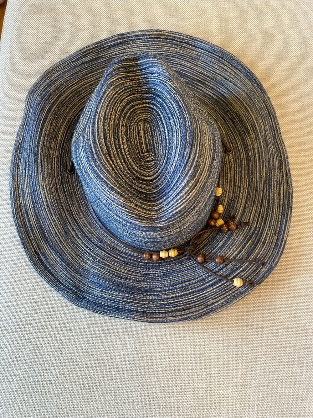 Sunday Afternoons Women's Navy Sun Hat with Beaded Chin Cord - Picture 10 of 15